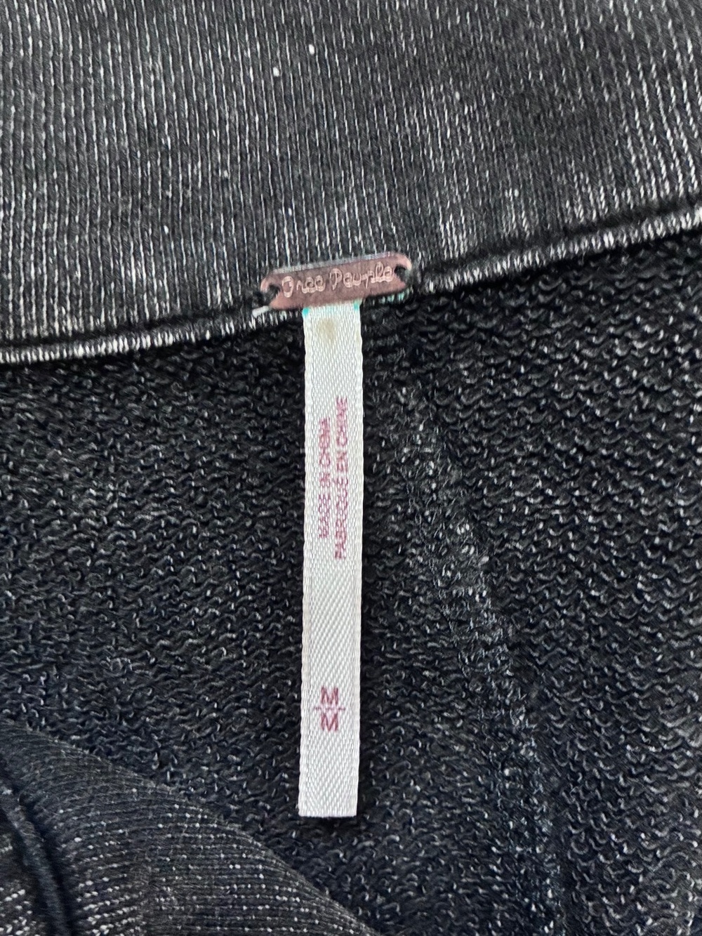 Free People Distressed Moto Cotton Jacket/Sweater - Picture 4 of 15